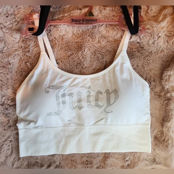 Juicy Couture Intimates Rhinestone Bra, 2 Pack, Black and White, New With Tags - Picture 6 of 9